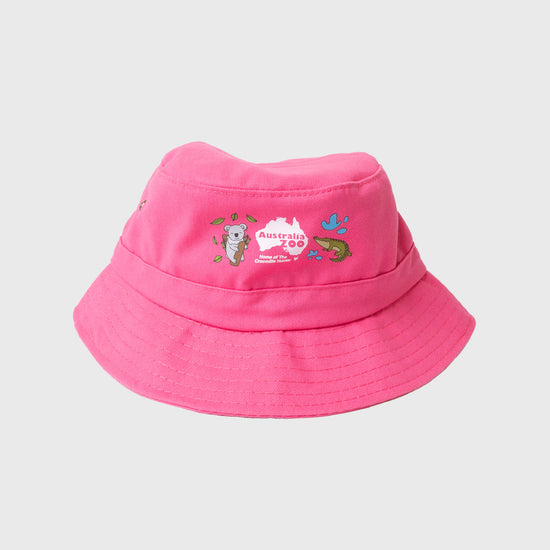 Australia Zoo Child Pink Bucket Hat 50cm