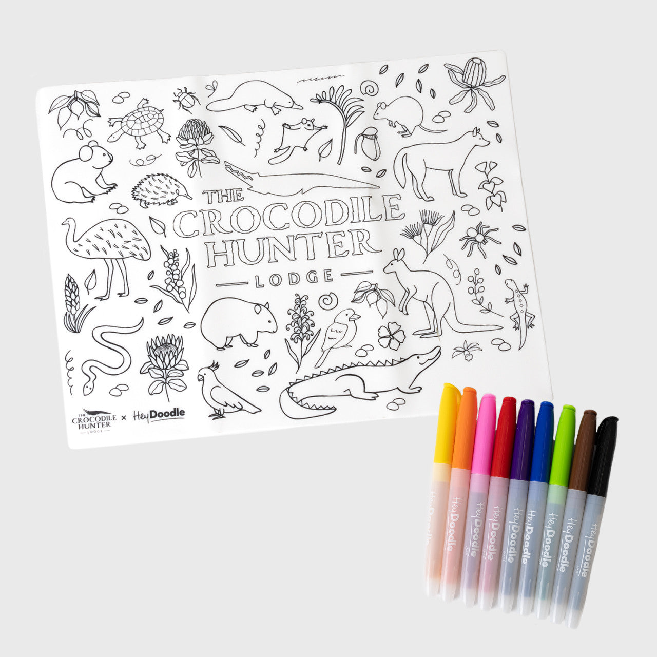 Crocodile Hunter Lodge Hey Doodle Mat