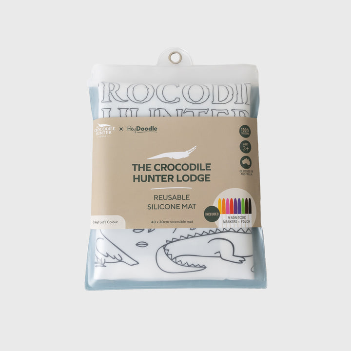 Crocodile Hunter Lodge Hey Doodle Mat