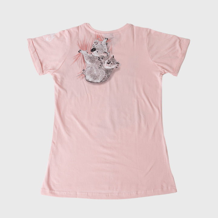 Climbing Koalas Ladies Pink Tshirt