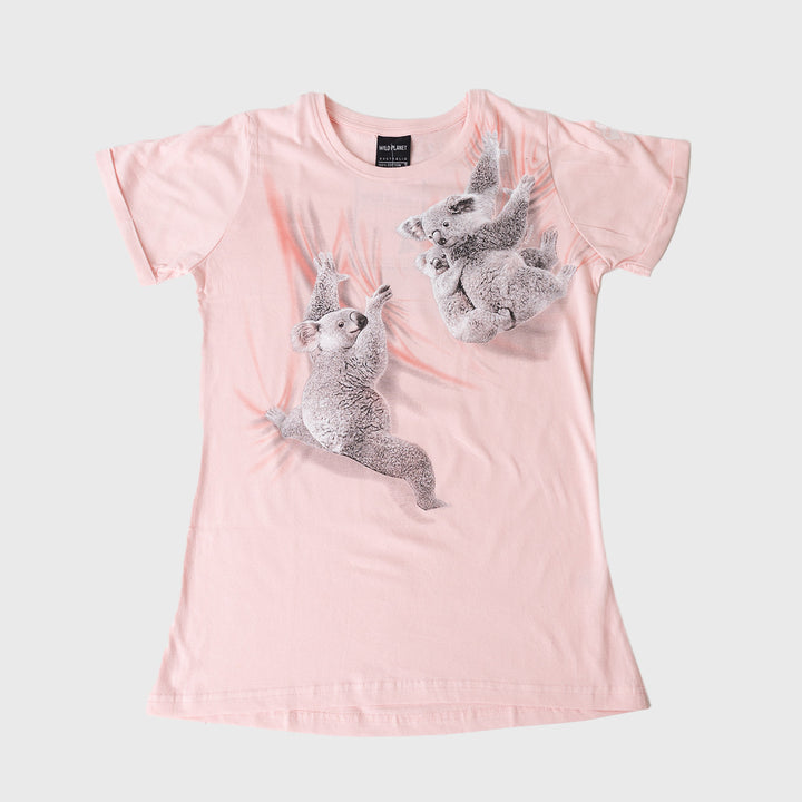 Climbing Koalas Ladies Pink Tshirt