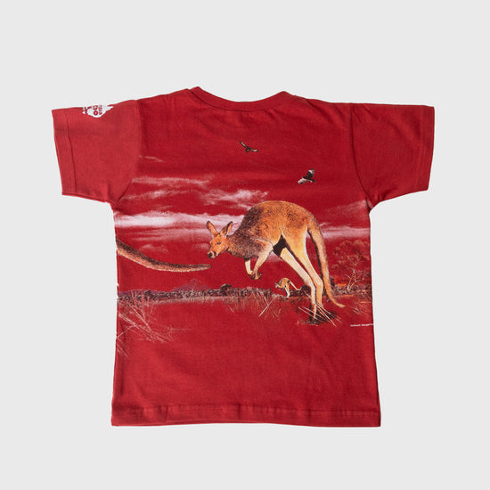 Kangaroo Wild Planet Rust Tshirt Size 6