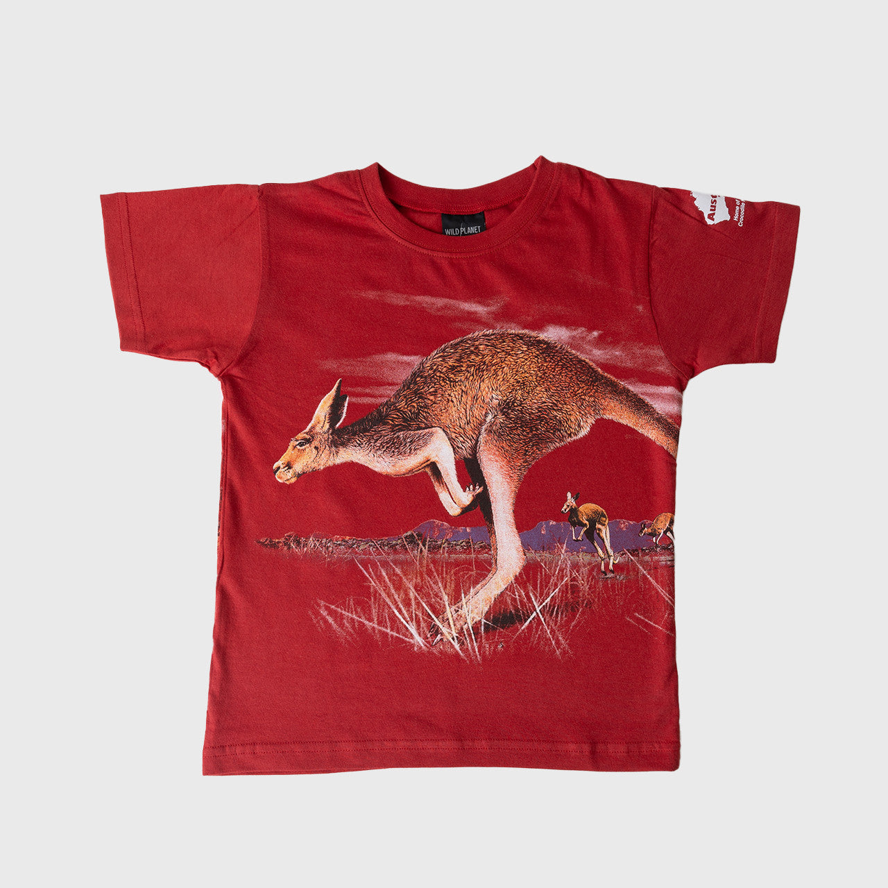 Kangaroo Wild Planet Rust Tshirt Size 6