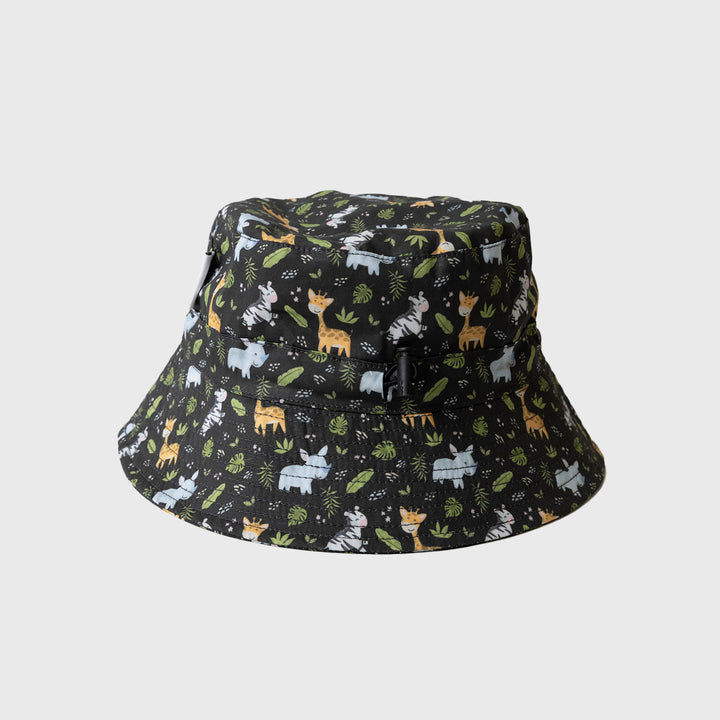 Safari Charcoal Child Bucket Hat 50cm