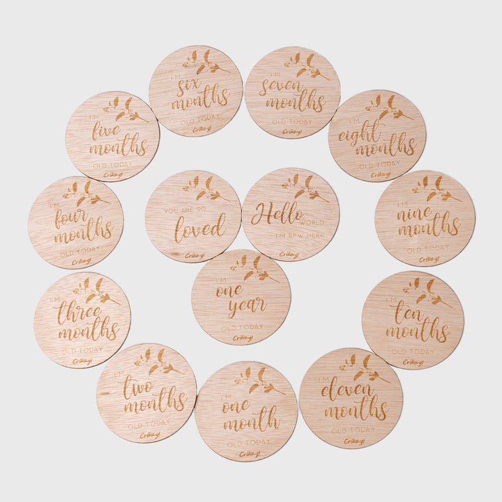 Milestone Wooden Cards
