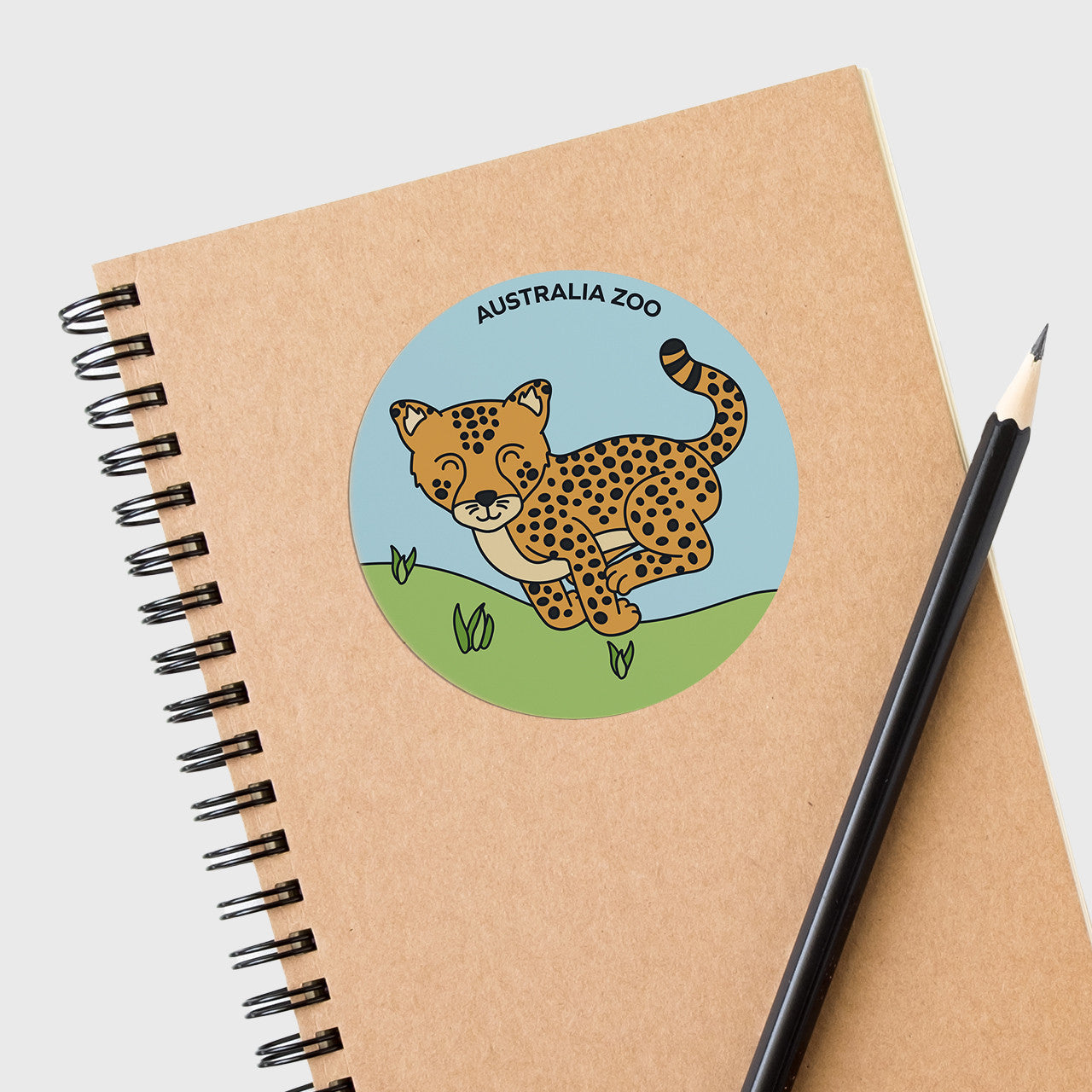 Cheetah Round Sticker