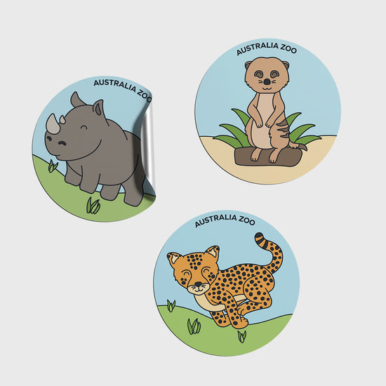 Cheetah Round Sticker