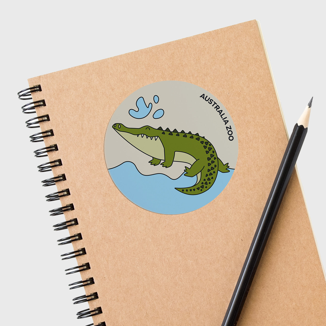 Crocodile Round Sticker