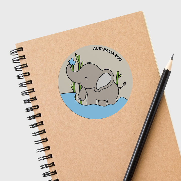 Elephant Round Sticker