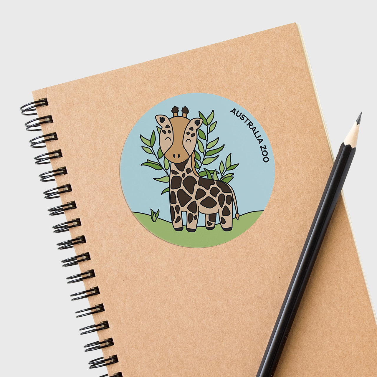 Giraffe Round Sticker