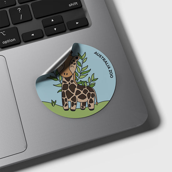 Giraffe Round Sticker