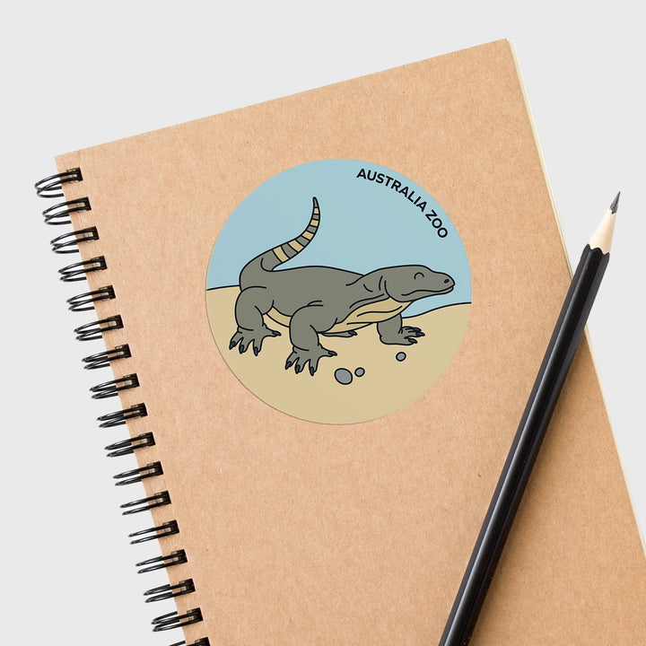 Komodo Dragon Round Sticker