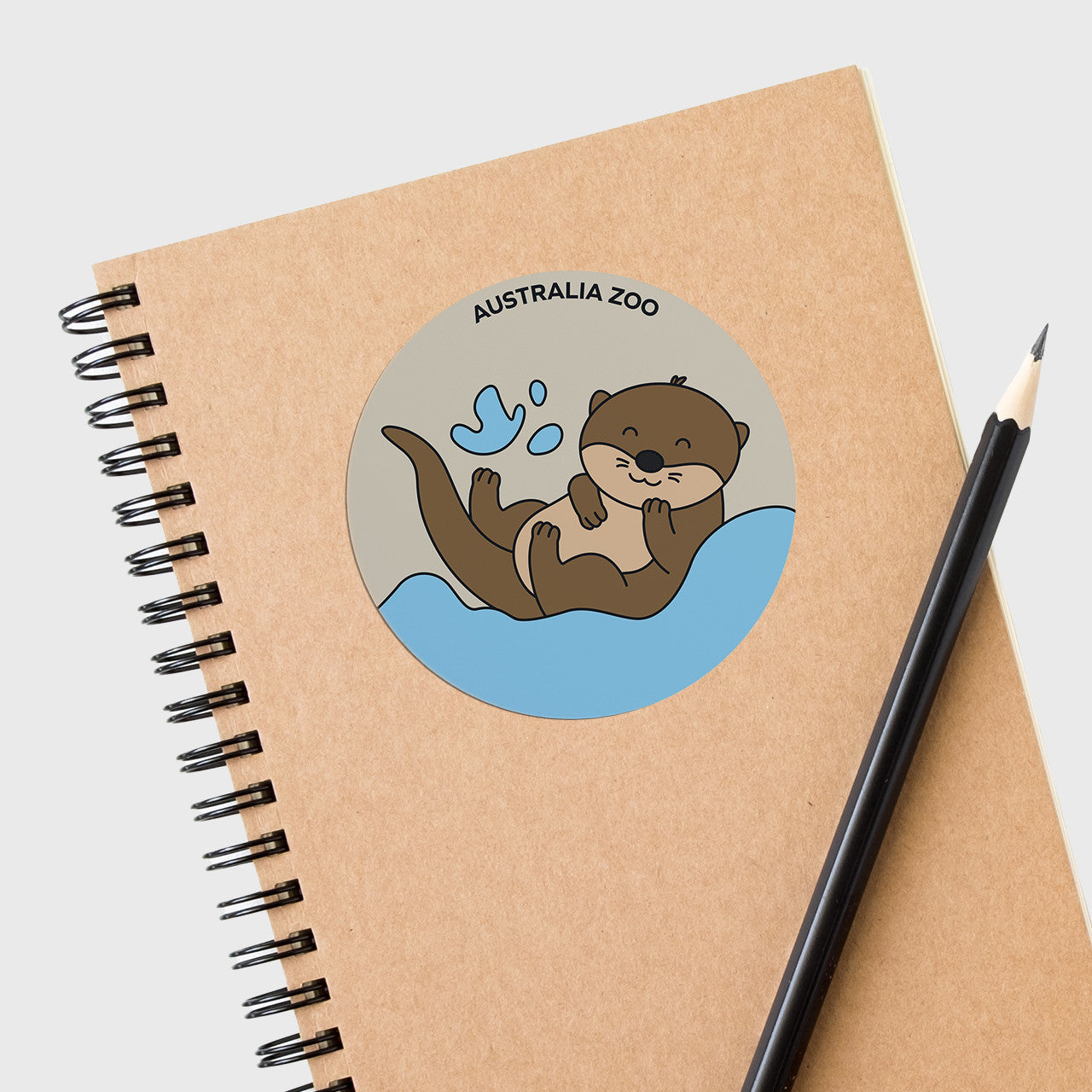 Otter Round Sticker