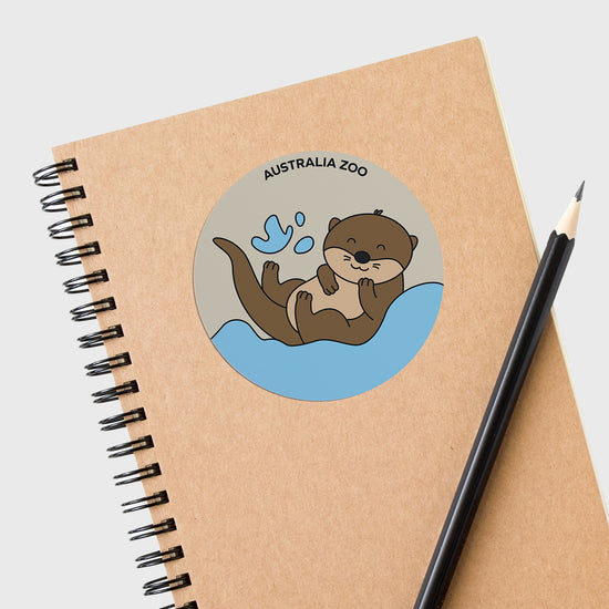 Otter Round Sticker