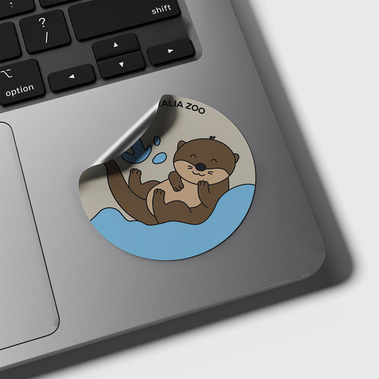 Otter Round Sticker