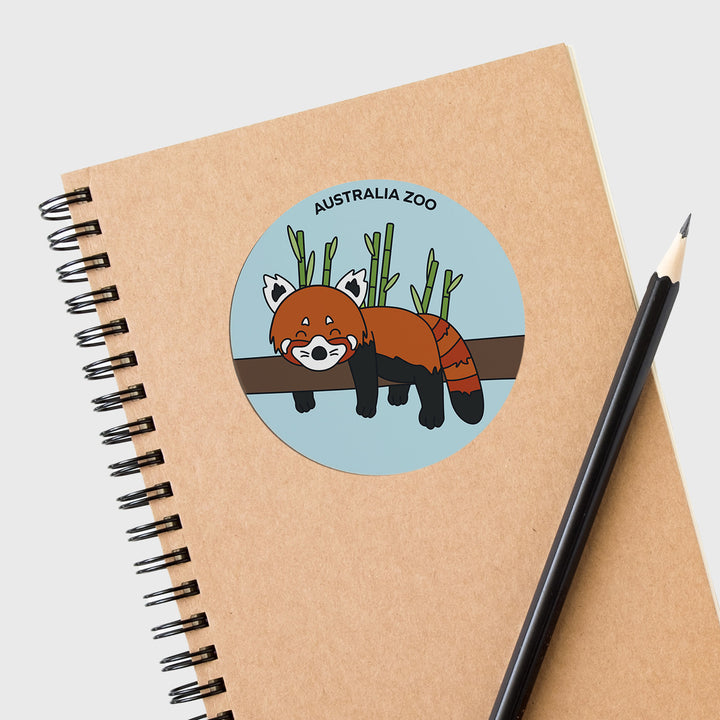 Red Panda Round Sticker