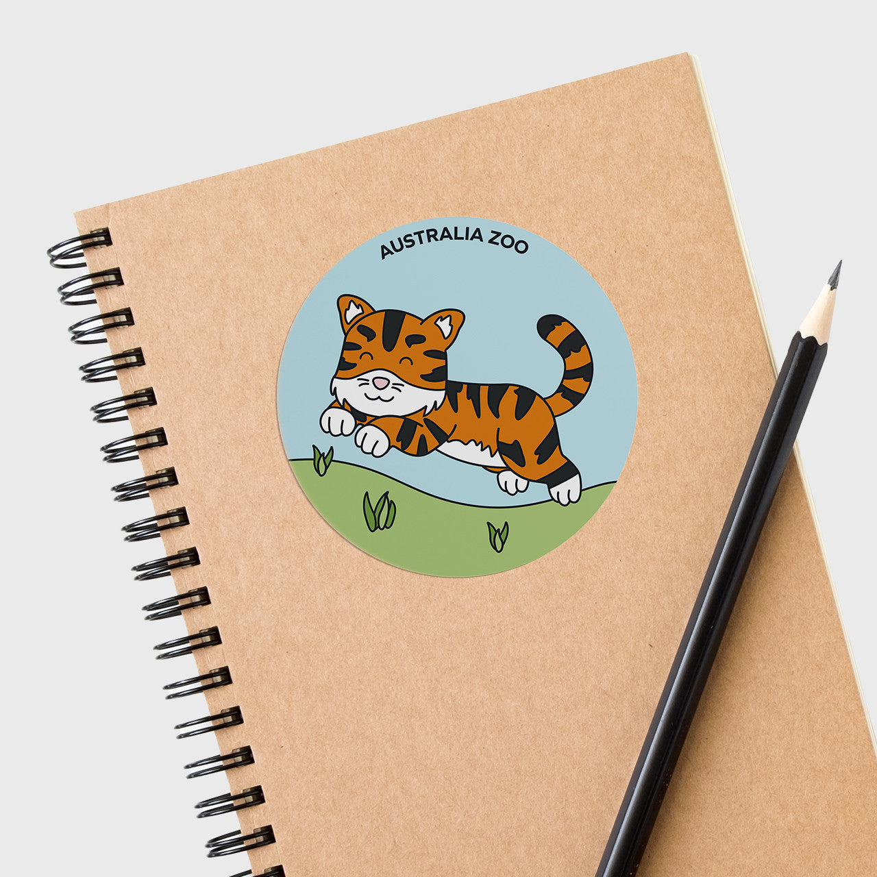 Tiger Round Sticker