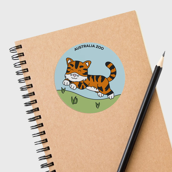Tiger Round Sticker