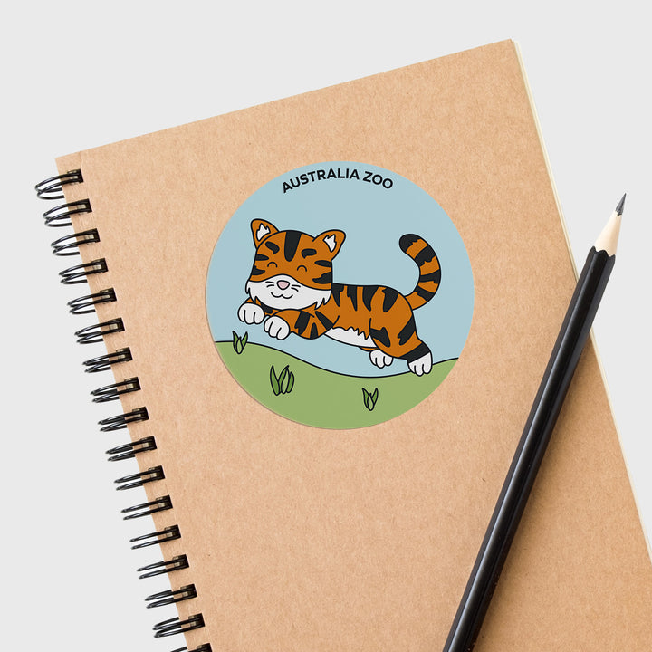 Tiger Round Sticker