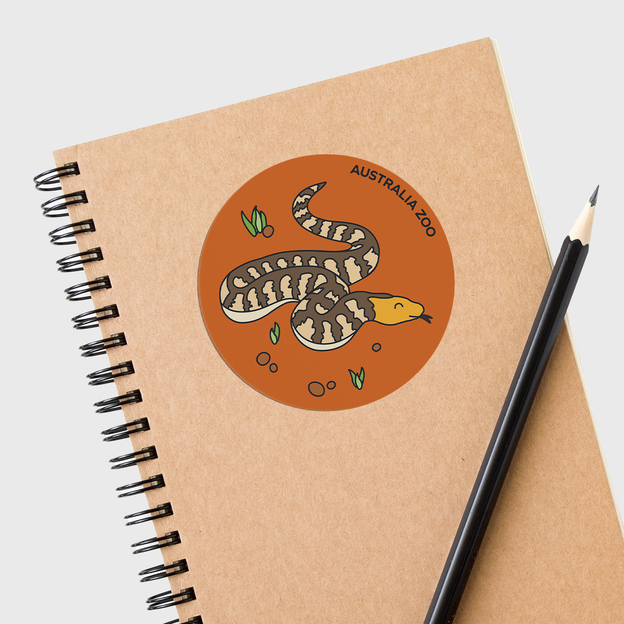 Woma Python Round Sticker