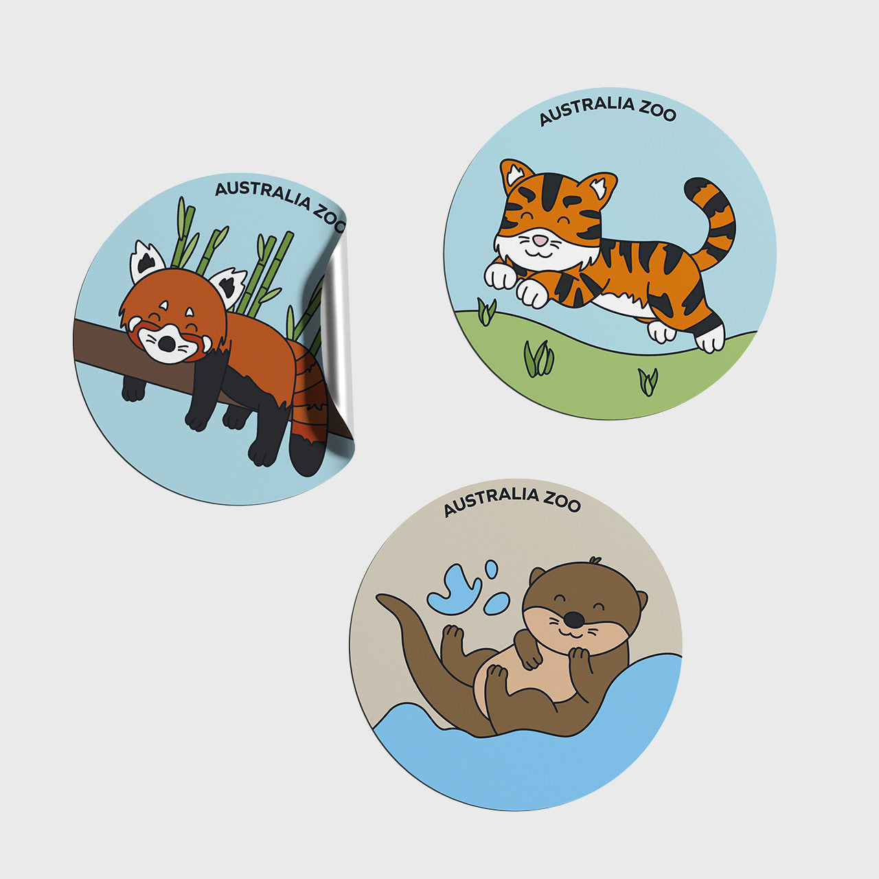 Tiger Round Sticker
