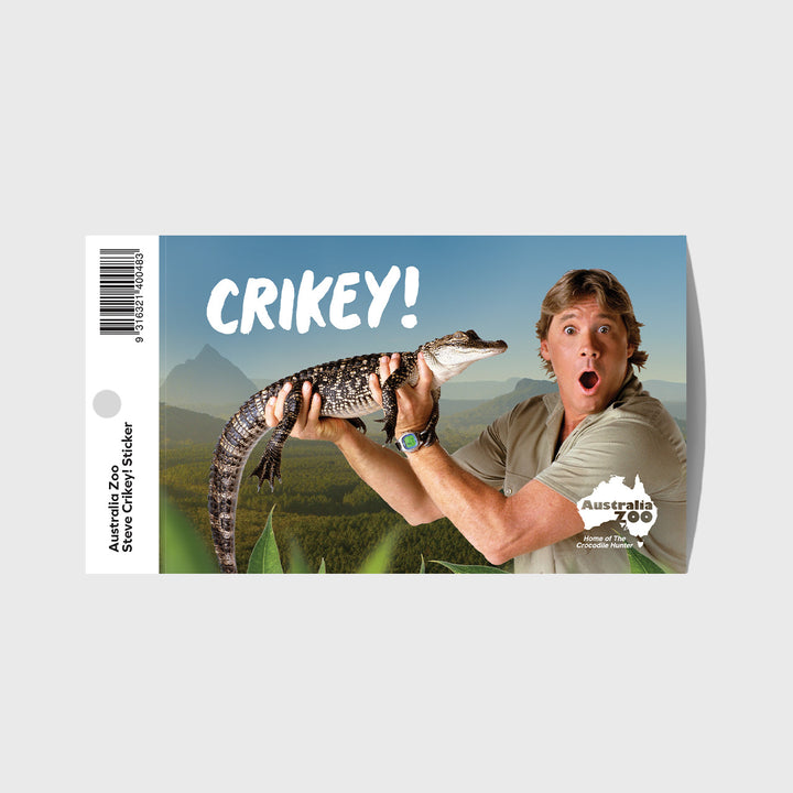 Crikey With Steve Rectangle Sticker