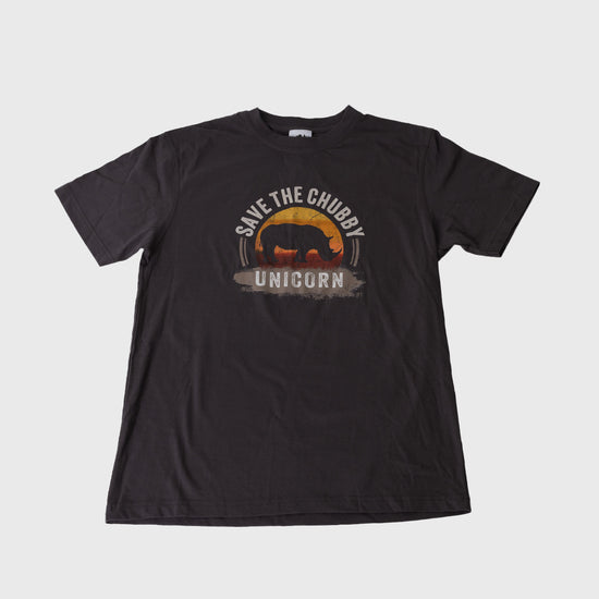 Chubby Unicorn Charcoal Tshirt
