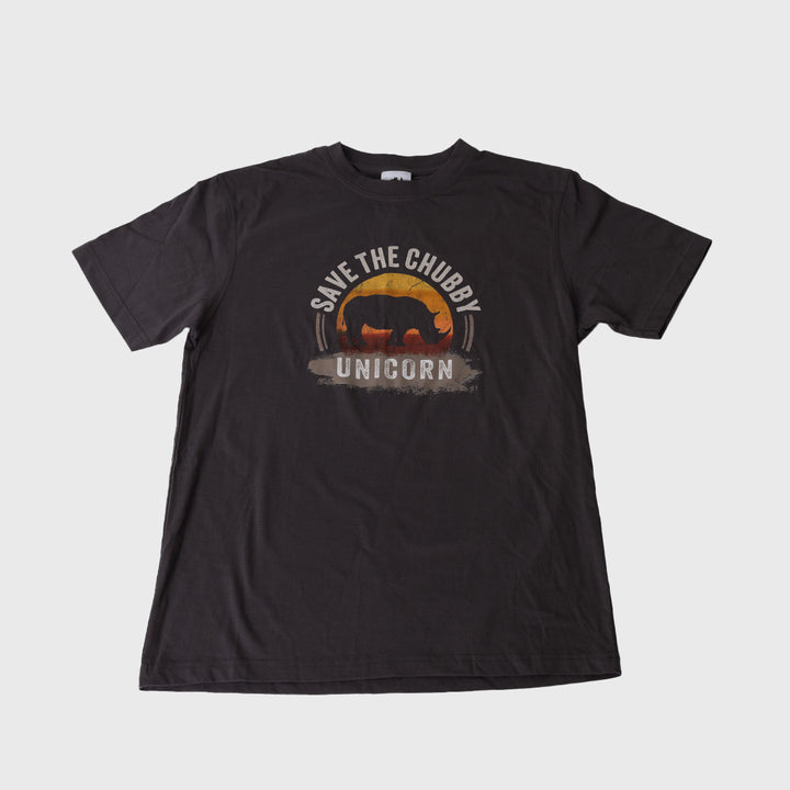 Chubby Unicorn Charcoal Tshirt