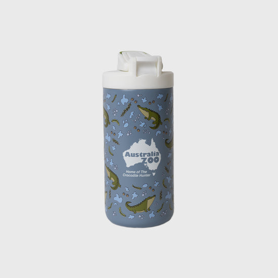 Crocodile Blue Insulated Drink Bottle