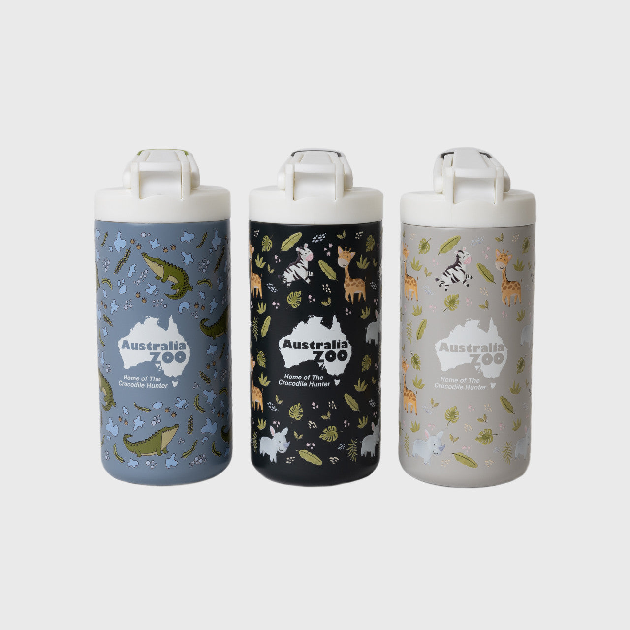 Crocodile Blue Insulated Drink Bottle
