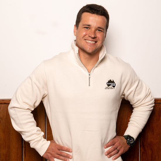 Cream Half Zip Jumper
