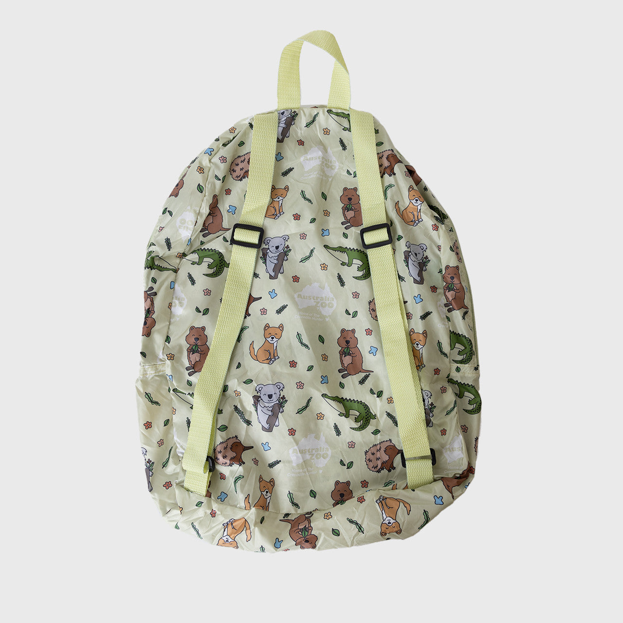 Australian Animals Sage Fold Up Backpack
