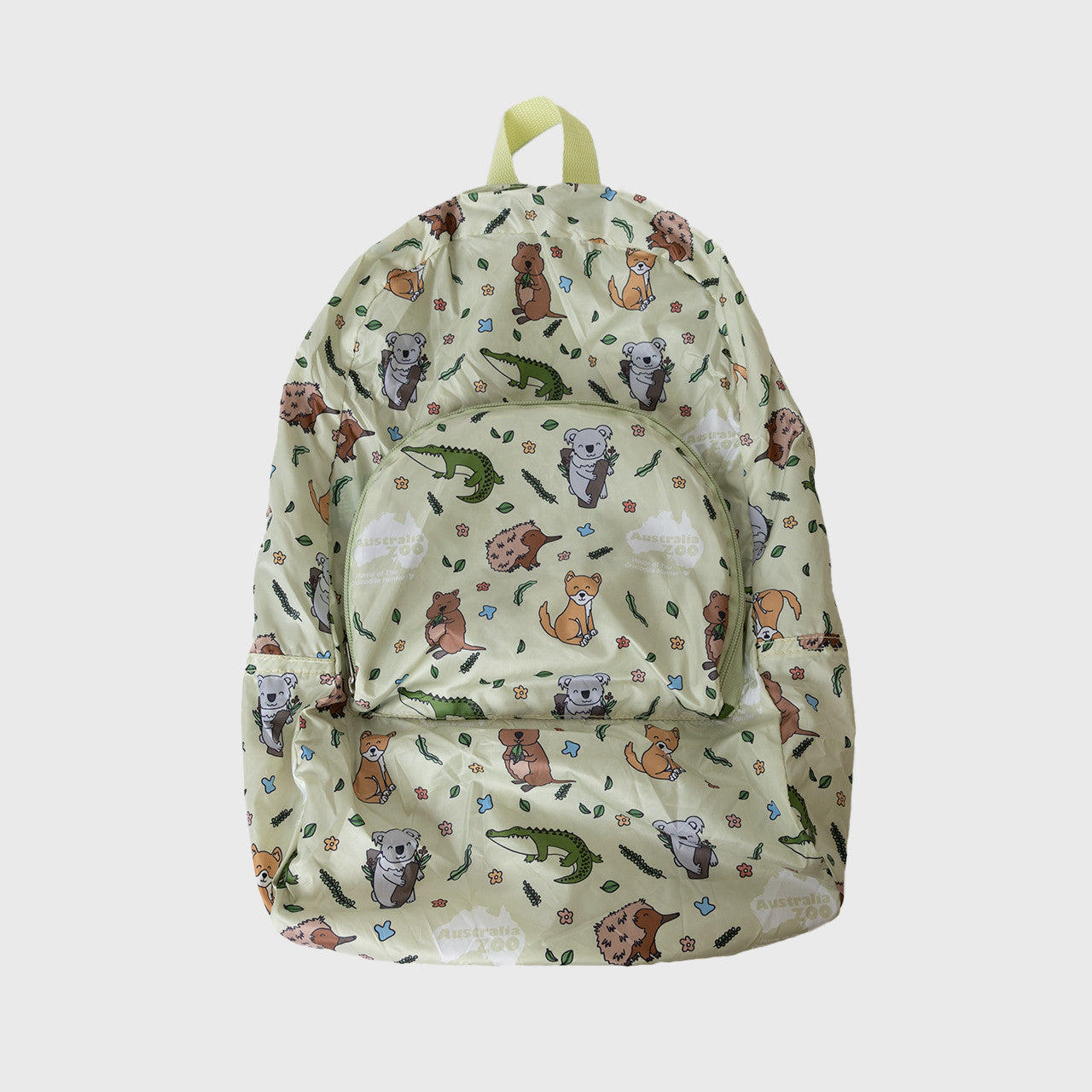 Australian Animals Sage Fold Up Backpack