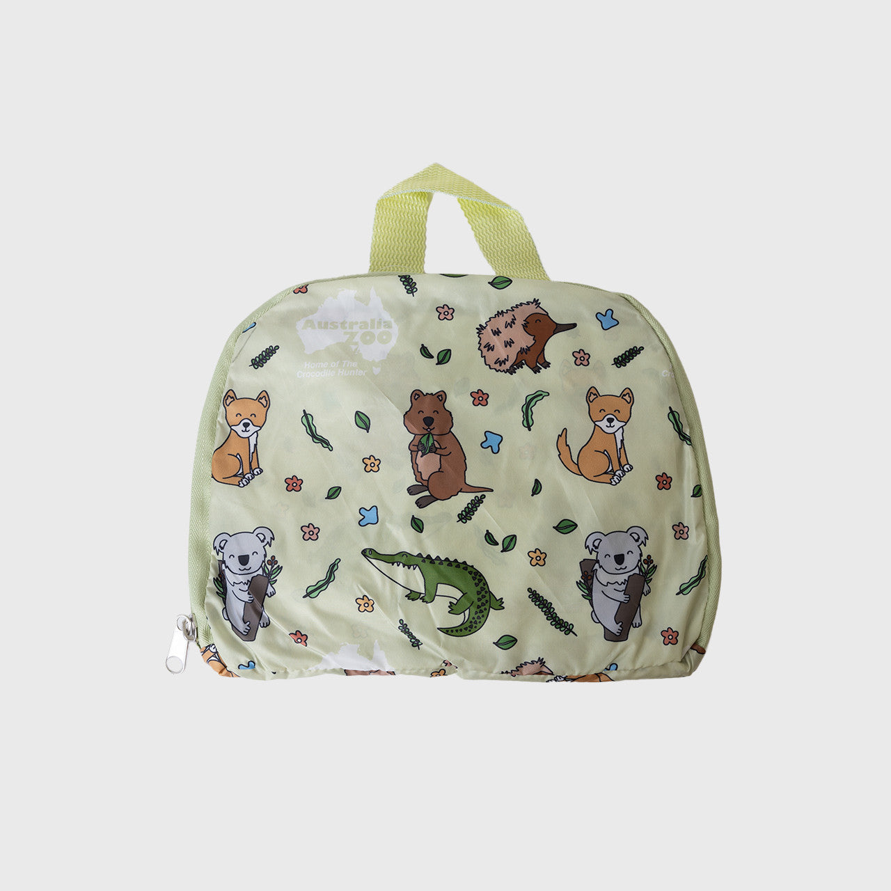 Australian Animals Sage Fold Up Backpack