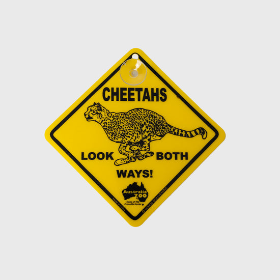 Small Cheetah Road Sign