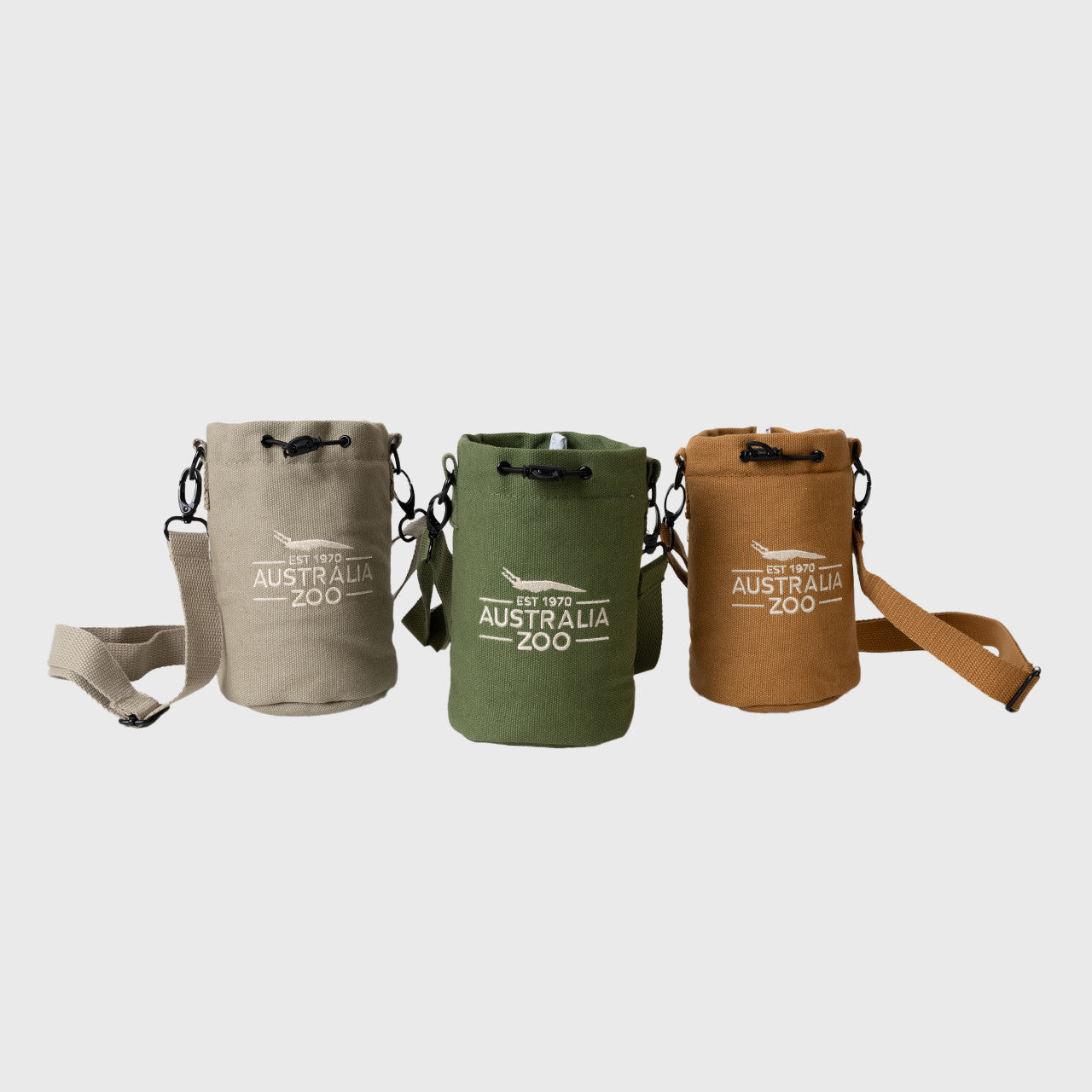 Established 1970 Khaki Drink Bottle Holder