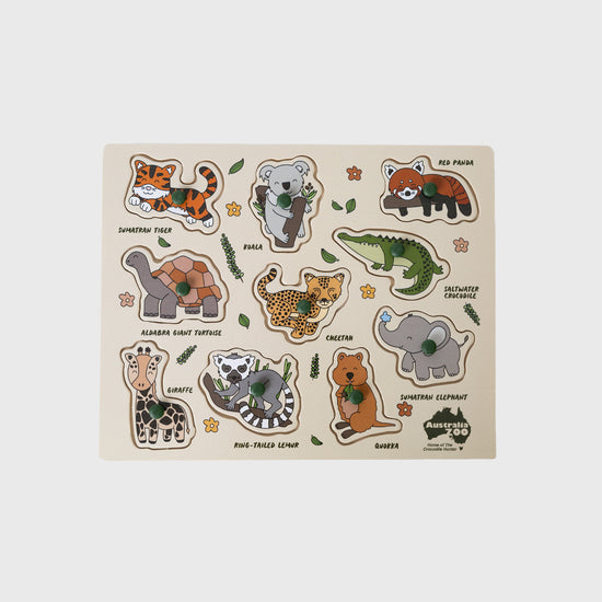 Australia Zoo Animals Wooden Puzzle