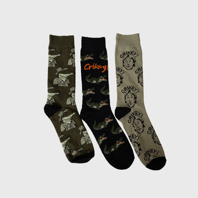 Croc Hunter 3pk Socks 7-12