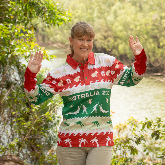 Khaki Christmas Fishing Shirt