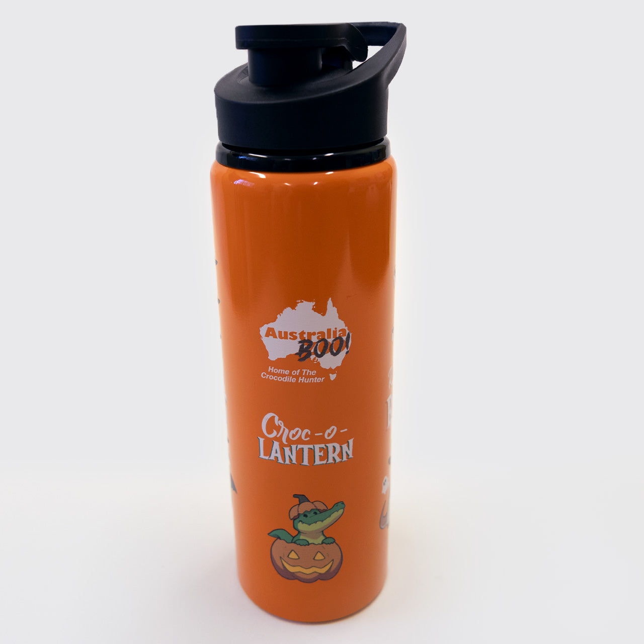Halloween Orange Flip Top Water Bottle