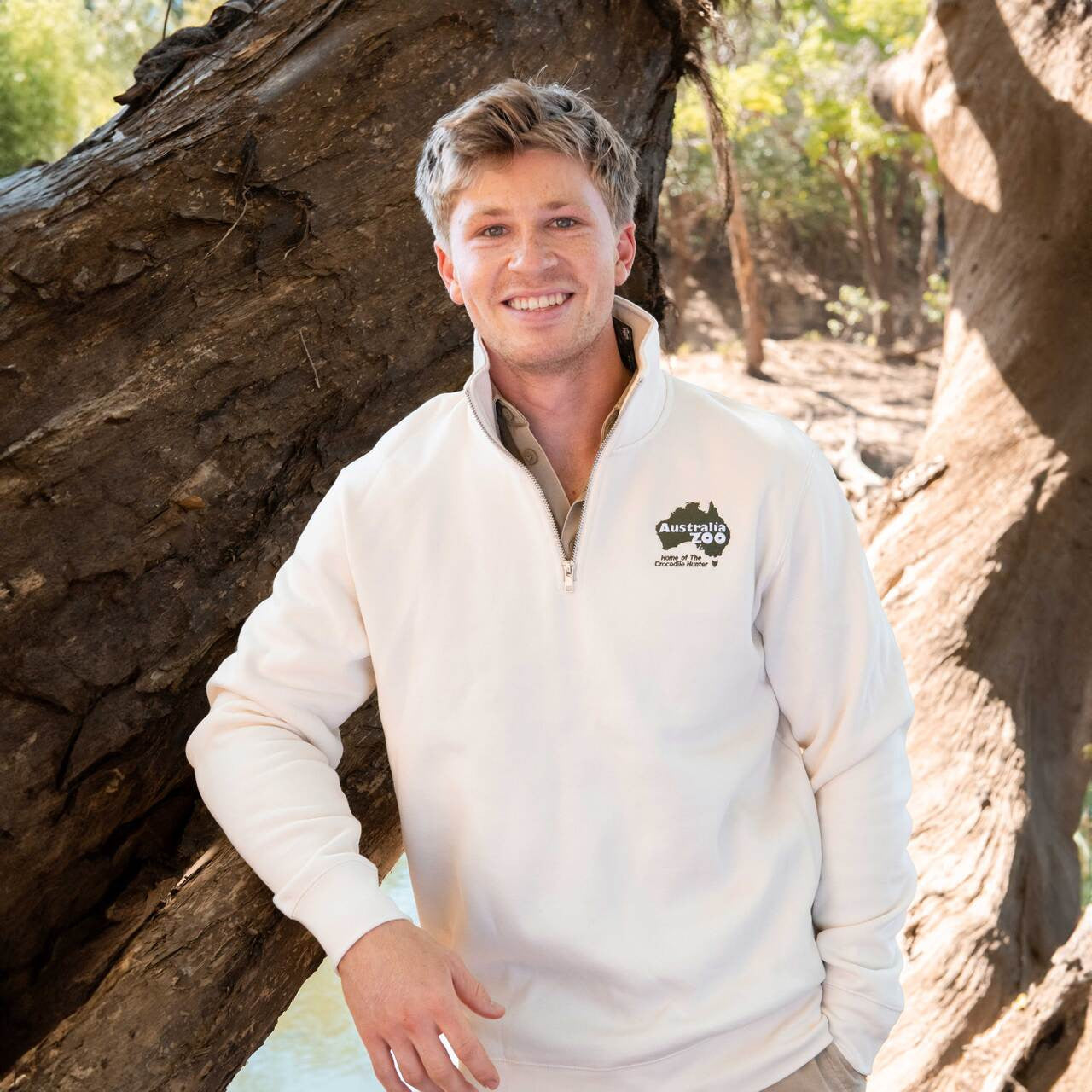 Cream Half Zip Jumper