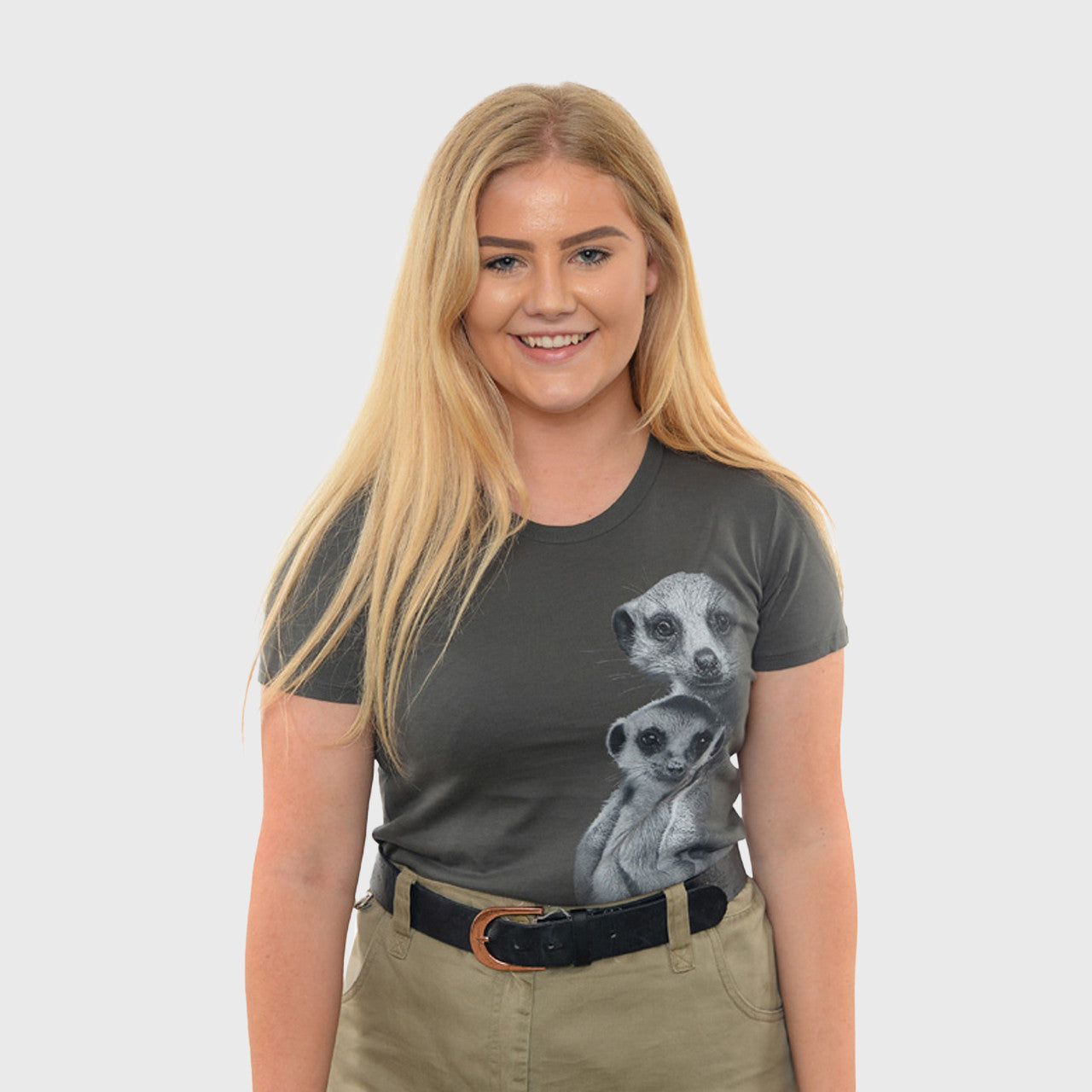Meerkat Ladies Grey Tshirt