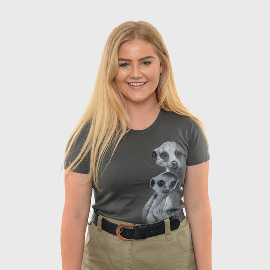 Meerkat Ladies Grey Tshirt