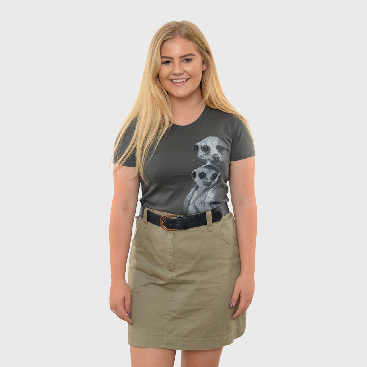 Meerkat Ladies Grey Tshirt