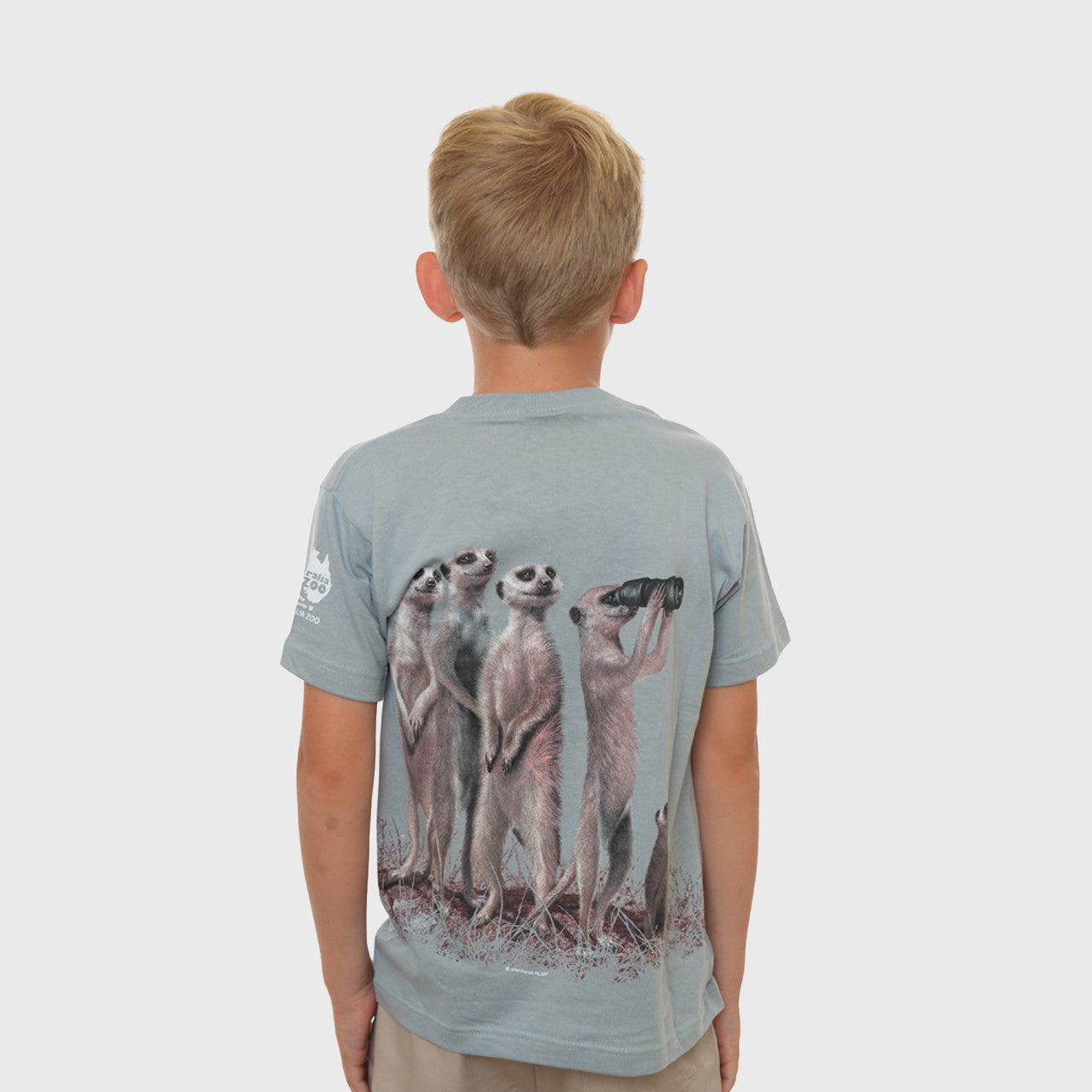 Meerkat Wild Planet Dusty Blue Tshirt Size 6