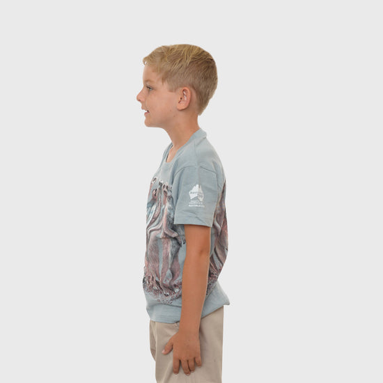 Meerkat Wild Planet Dusty Blue Tshirt Size 6