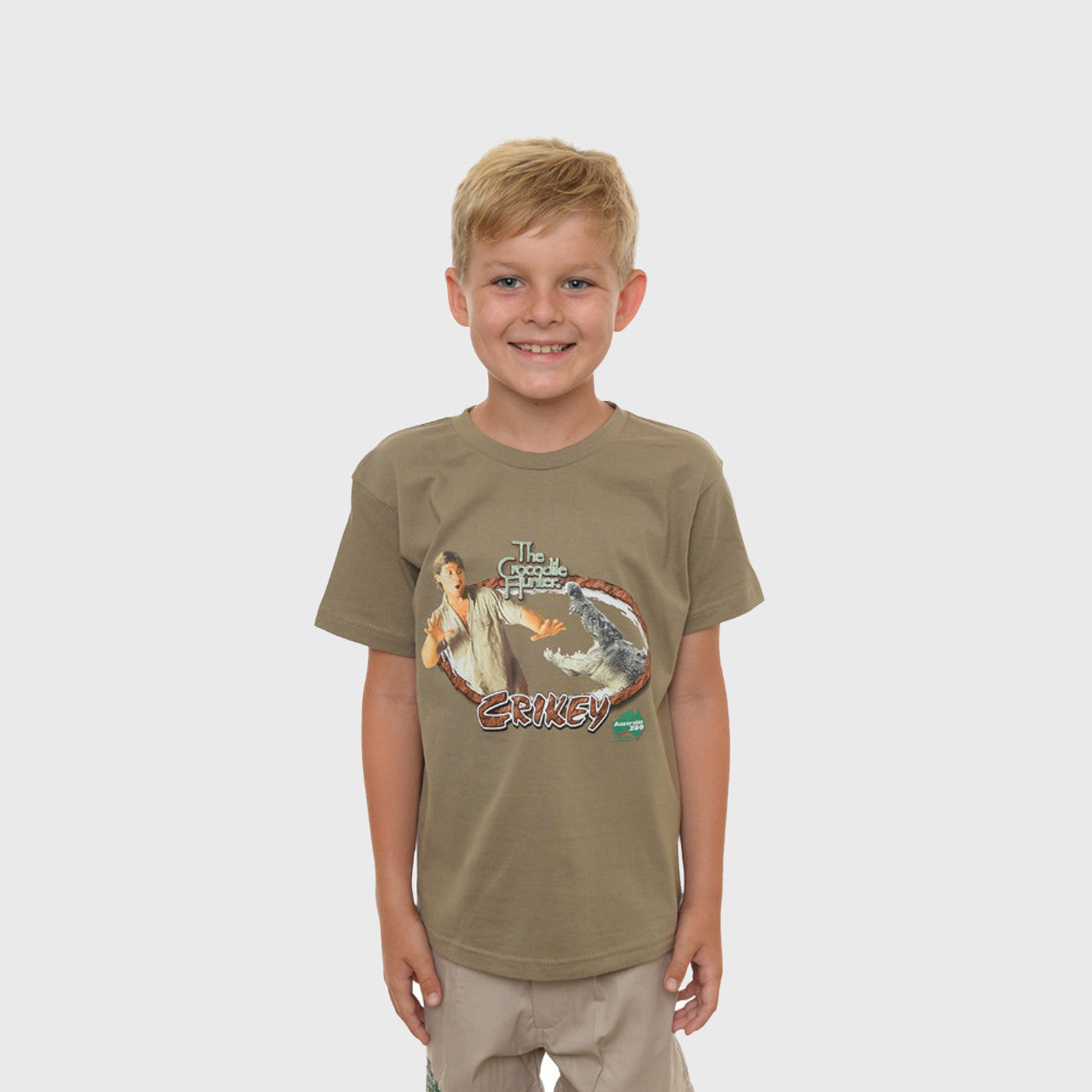 Crikey Crocodile Hunter Khaki Tshirt