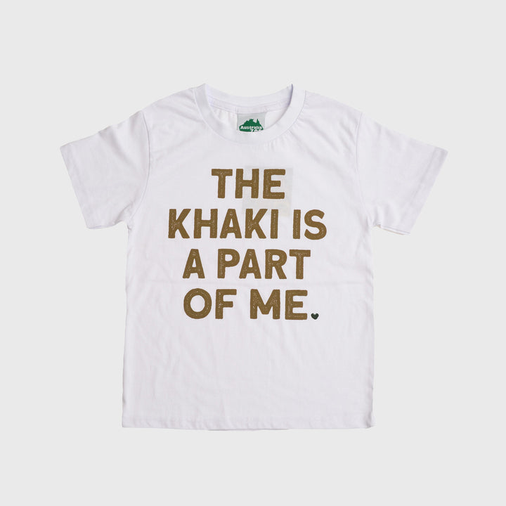 The Khaki Is A Part Of Me White Tshirt