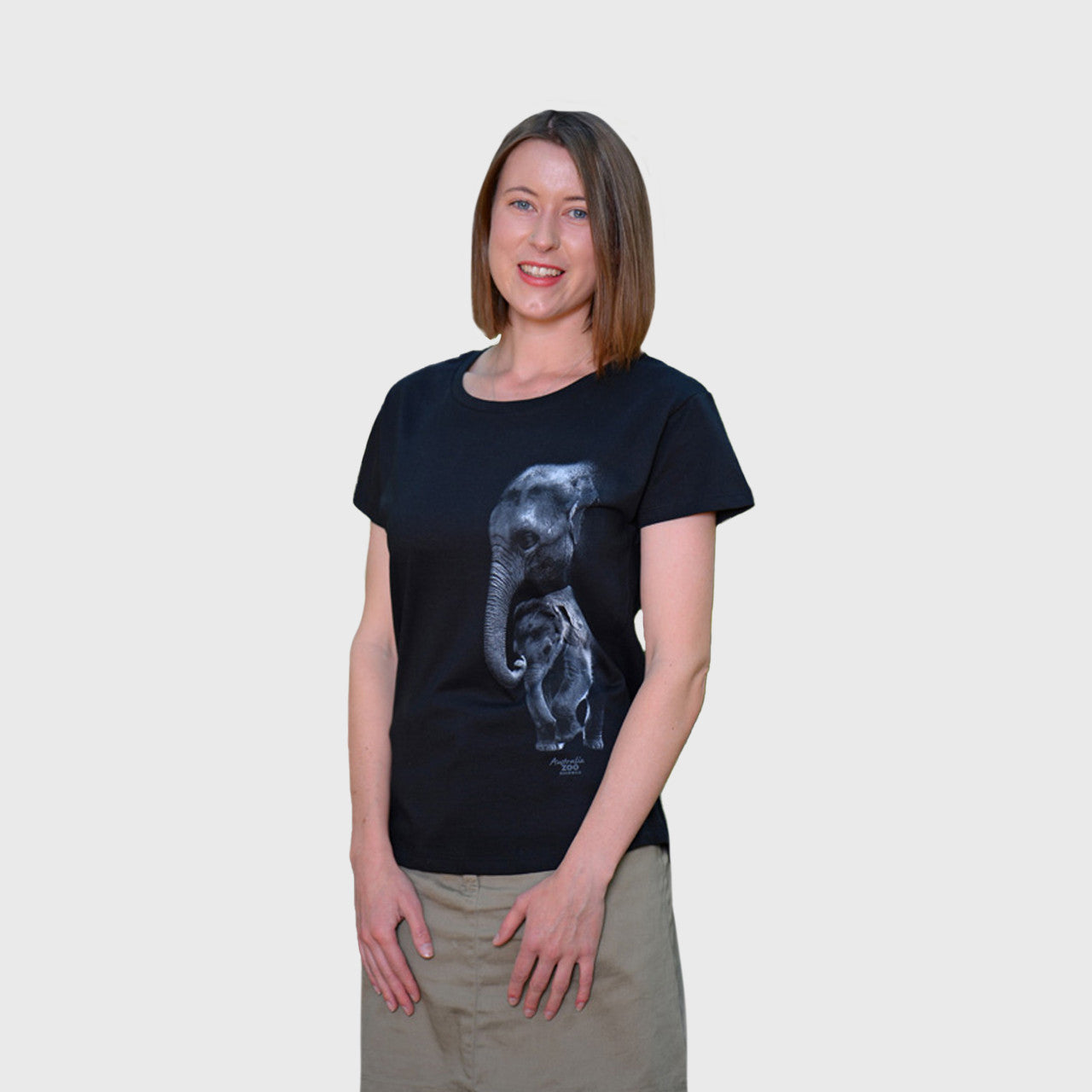 Elephant Ladies Black Tshirt