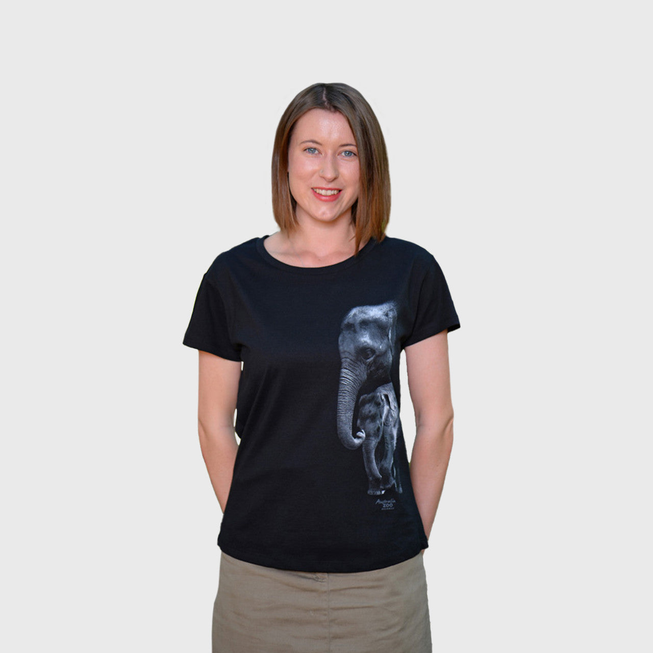 Elephant Ladies Black Tshirt